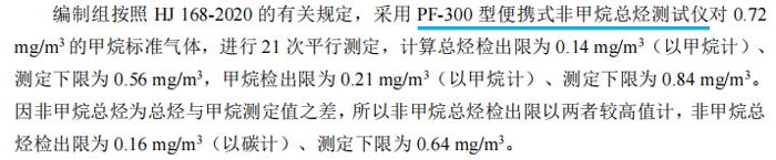 《固定污染源廢氣總烴、甲烷和非甲烷總烴的測定便攜式催化氧化-氫火焰離子化檢測器法》