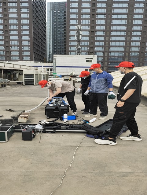 配合陜西省環(huán)境科學(xué)設(shè)計院在大金機電進行非甲烷總烴濃度測試